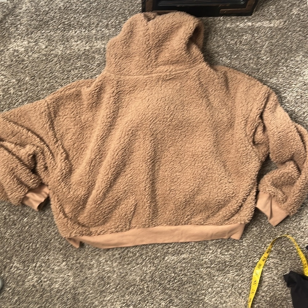 SKIMS Teddy Sherpa Fur Full Zip Up Jacket Hoodie Sweater Pullover - Picture 8 of 8
